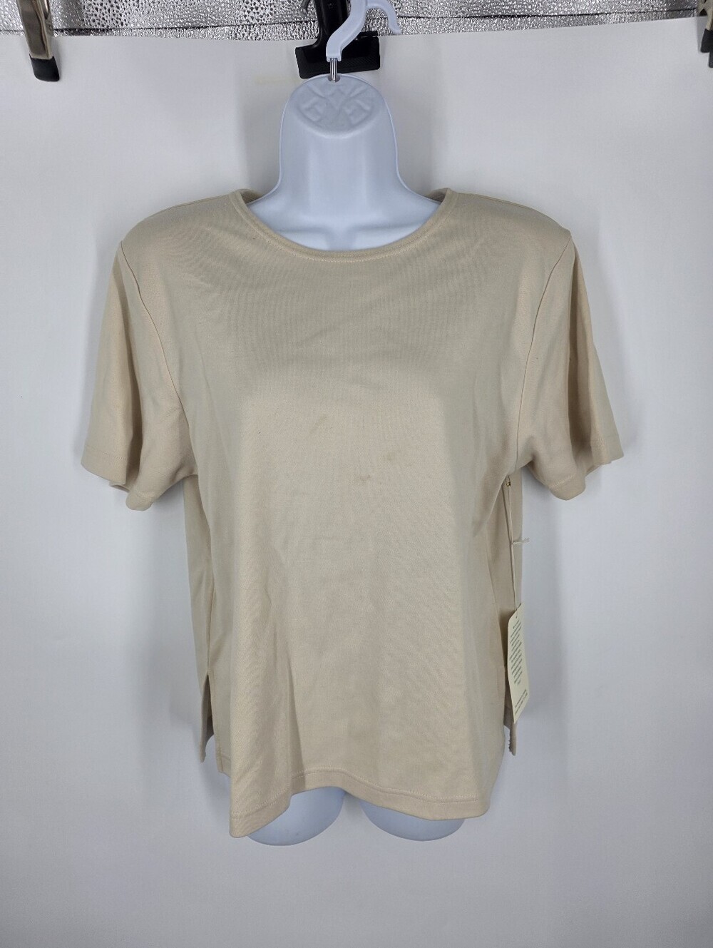 Patchington Petite Vintage Knit Top Medium MP Beige NWT